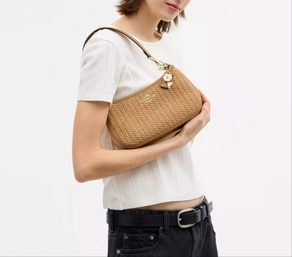 Teri Shoulder Bag With Charm Straw